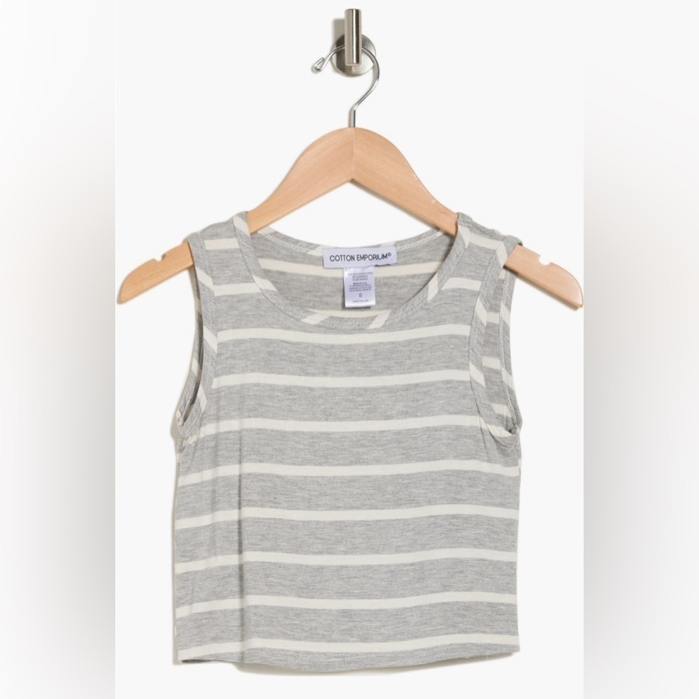NWT Cotton Emporium Cropped Sleeveless Tank Juniors Size Small